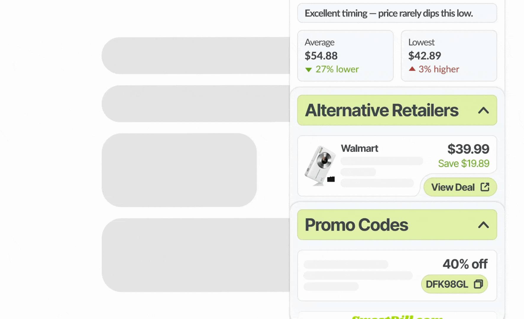 Save with codes and alternatives