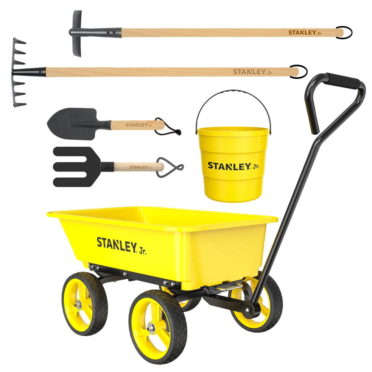 Stanley Jr Wagon and Garden Tool Set - Complete Kids Outdoor Kit